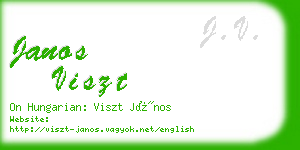 janos viszt business card